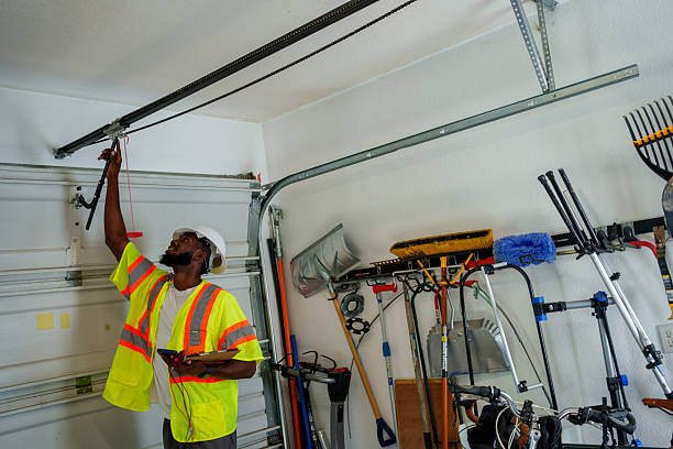 Professional Garage Door Panel Replacement technician working in Albion, NE